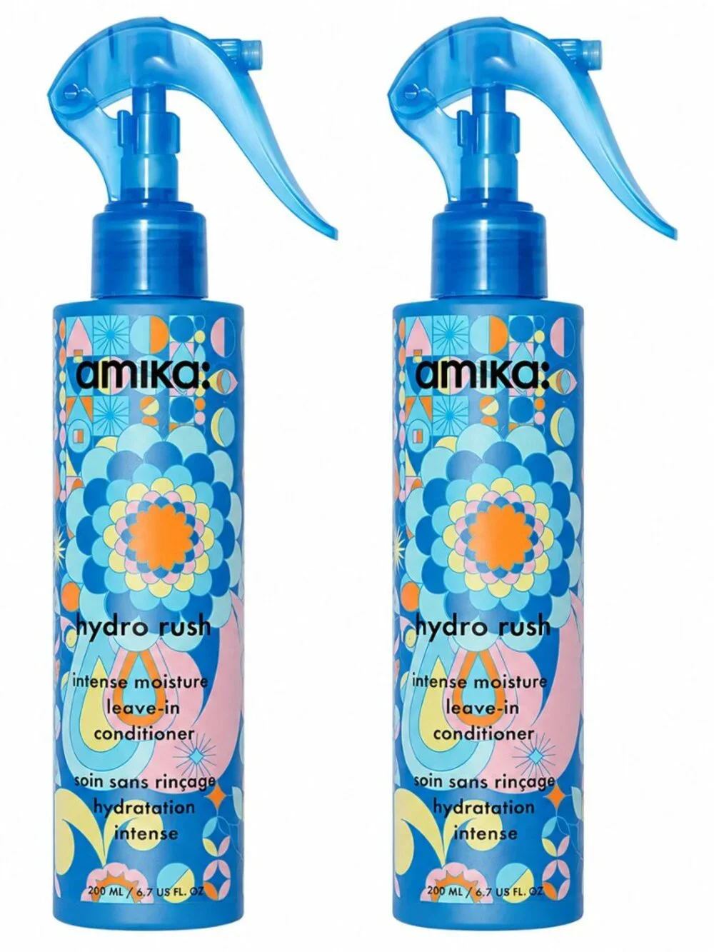 Amika Hydro Rush Intense Moisture Leave-In Conditioner Duo 6.7 oz Each